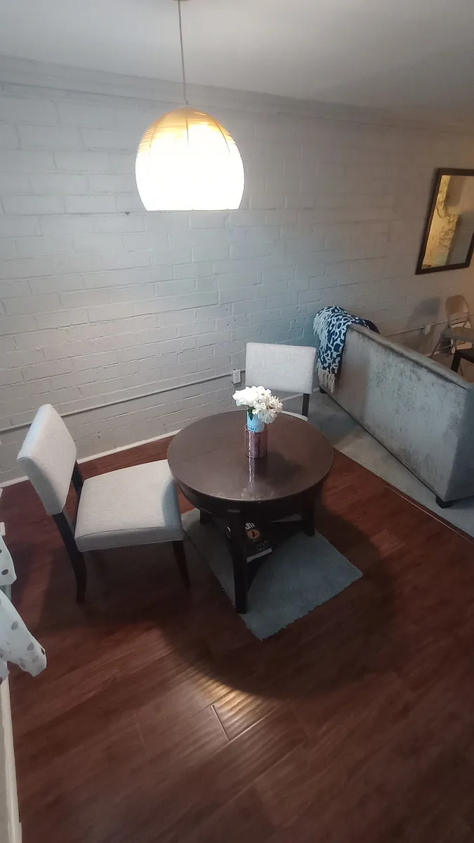 Dining room area, beautiful hardwood floor - Ash Ave