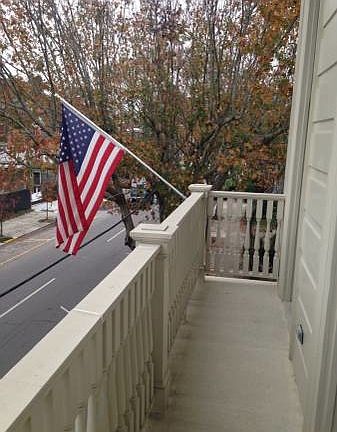 balcony overlooking Magazine