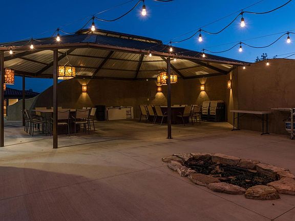fire pit and pavillion
