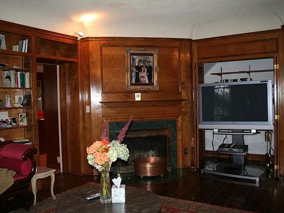 Family room with fireplace