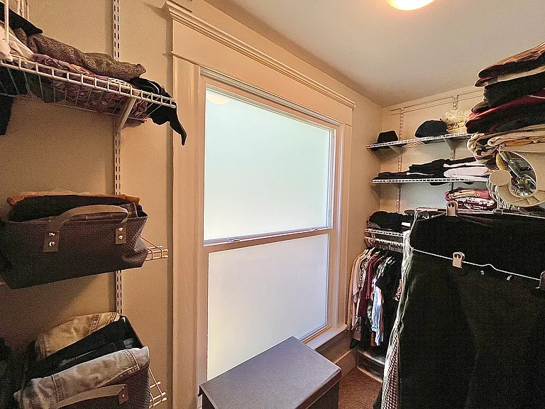 Spacious walk-in closet off the primary bedroom