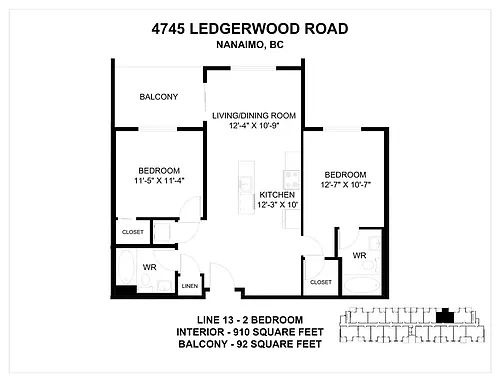 Floor plan 2 Bedroom