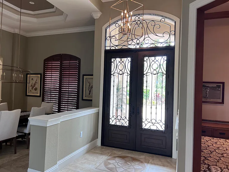 Front entrance next to dining room