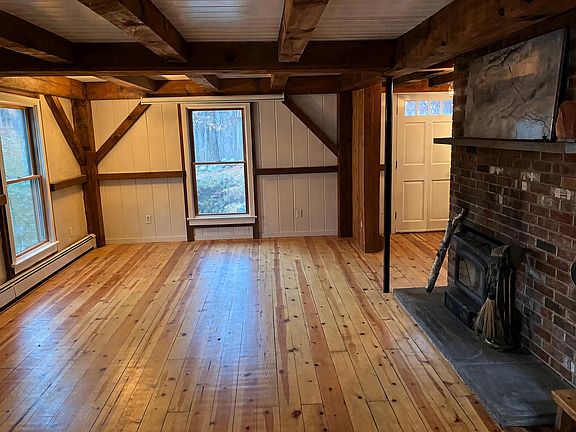 Lounge with wood fire place