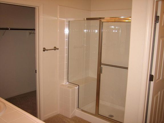 Master shower and walk in closet