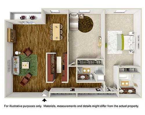 Floor plan 2 Bedroom 2 Bath