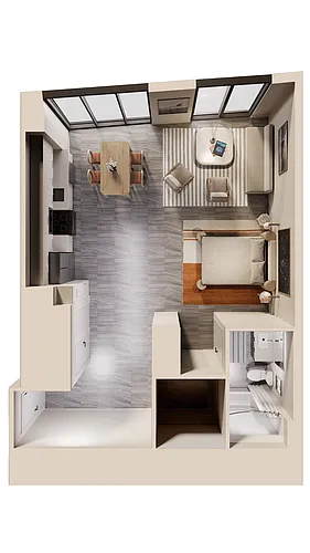 Floor plan East Studio Worldcenter View C