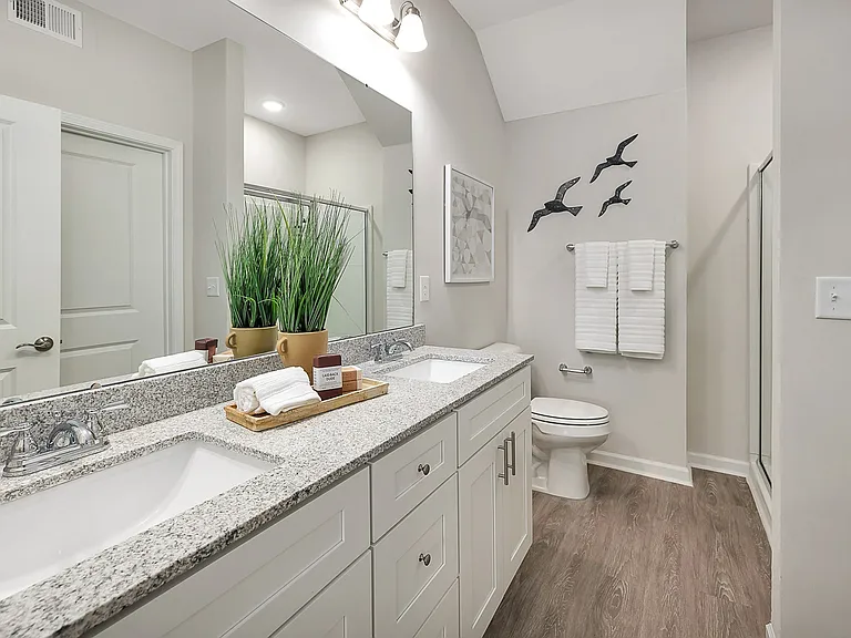Dual Vanity in Select Bathrooms