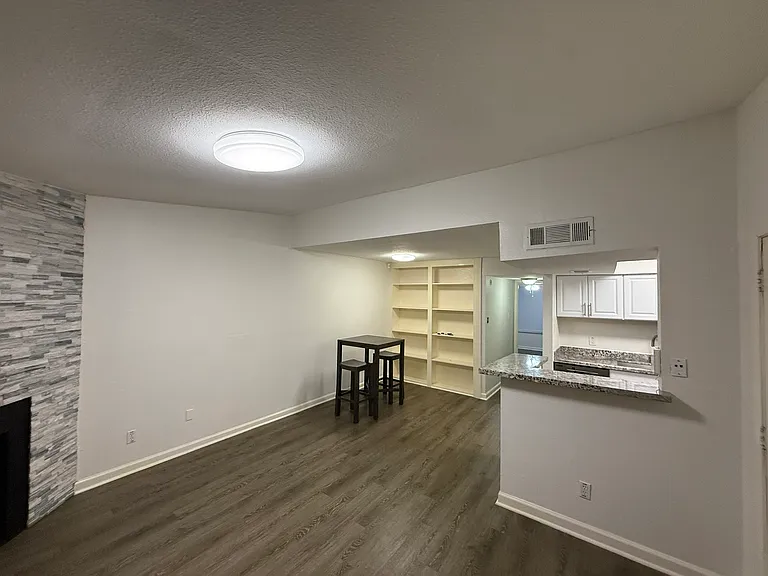 Living room and dining room
