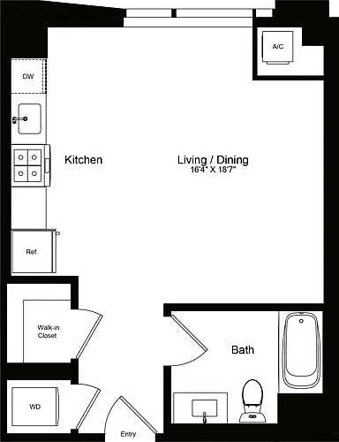 Floor plan Studio L