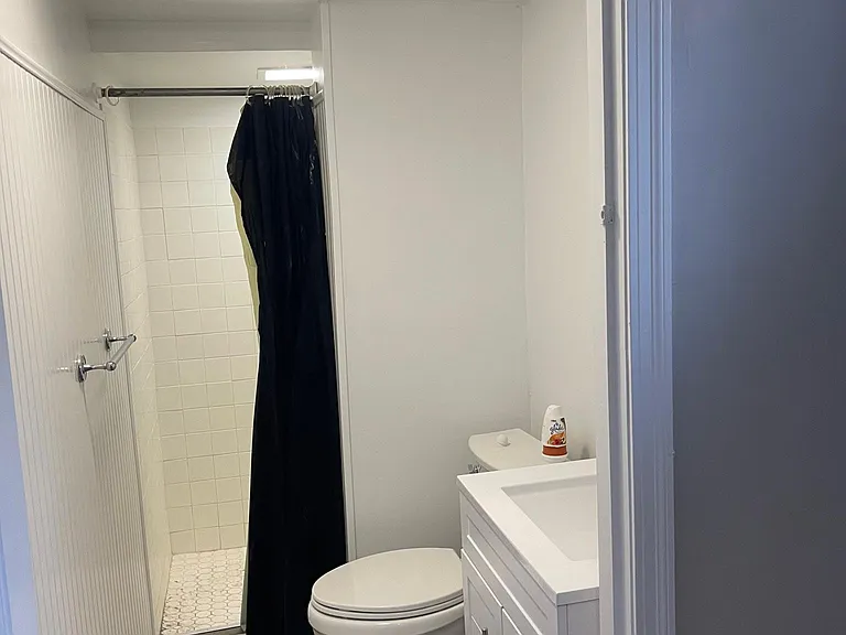 Full updated bathroom in finished basement.
