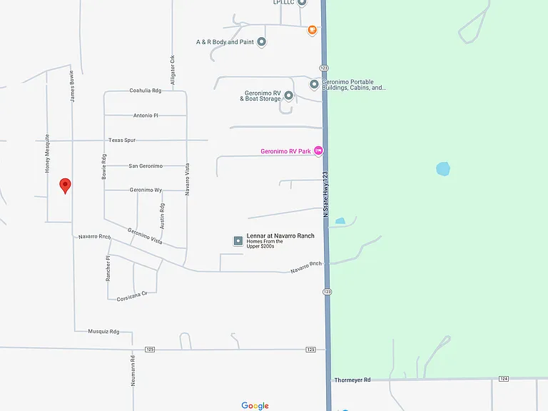 This is the actual location of the home. This is a new neighborhood and has not been updated under google maps yet.