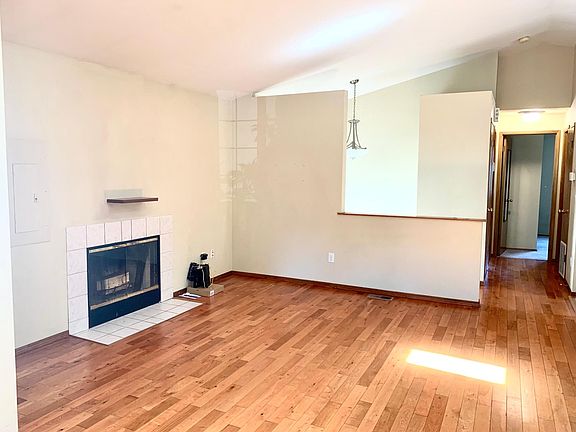 Living room with fireplace
