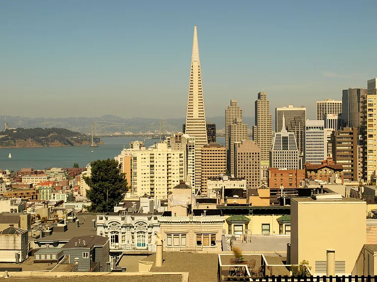 Bay Bridge View from shared roof-top deck
