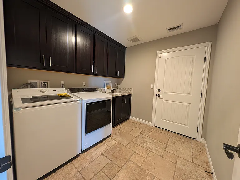 Laundry room and door to garage