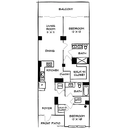 Floor plan Sunset Villas 2D