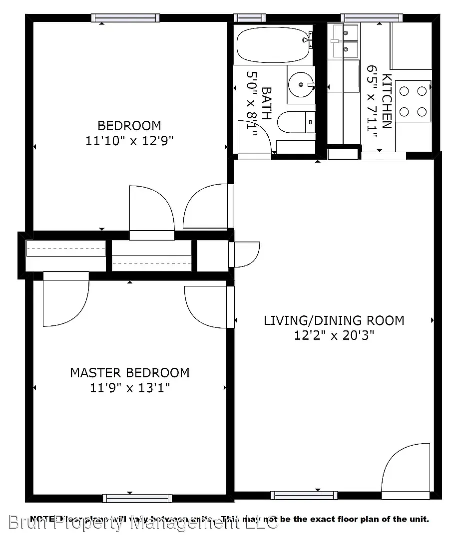 Floor plan Two Bedroom