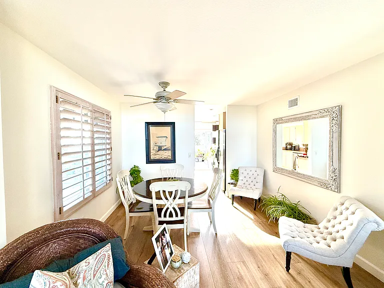 Large dining area that opens to living room