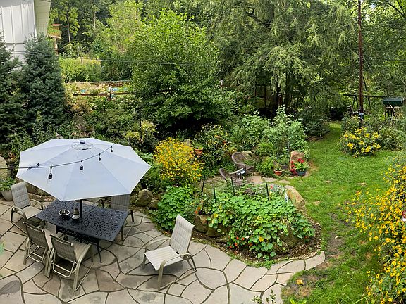 Backyard and patio are shared spaces with the owner.