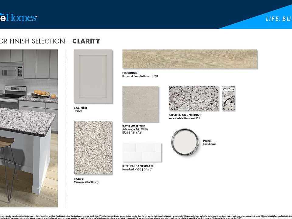 Light grey cabinets and granite countertops