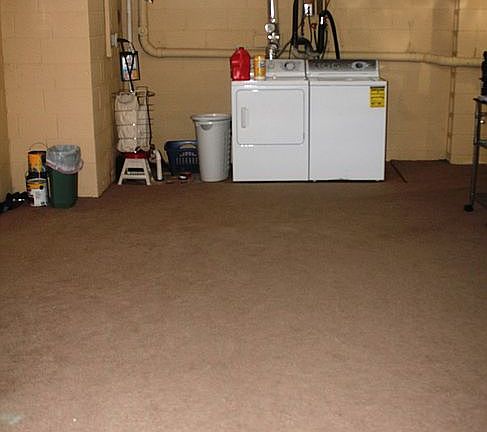 Laundry in basement