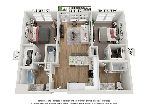 Floor plan B1 - Lagoon
