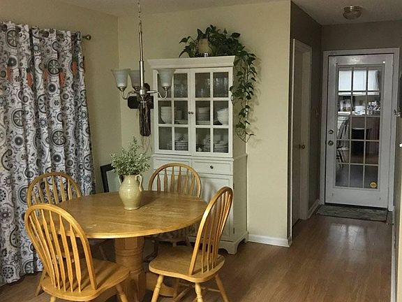 Dinning room off kitchen leading to back door