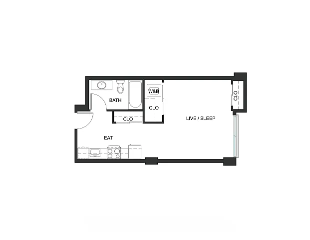 Floor plan Studio -S5 - Iron Flats