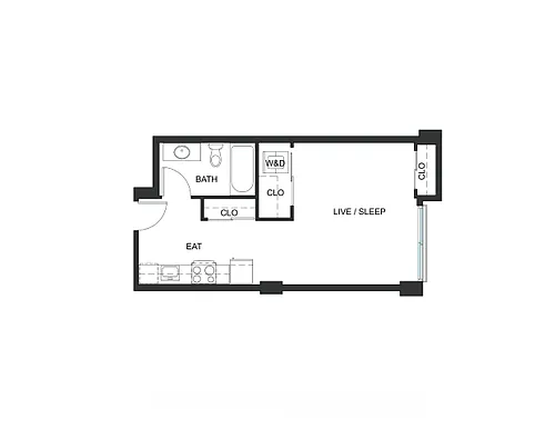 Floor plan Studio -S5 - Iron Flats