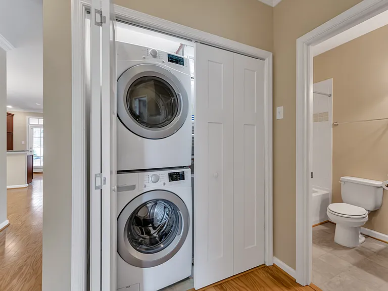 laundry unit in hallway