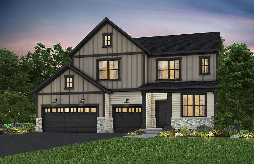 Exterior Elevation - FH2G with stone