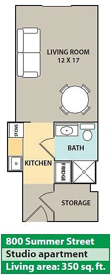 Floor plan Studio with Garage Parking