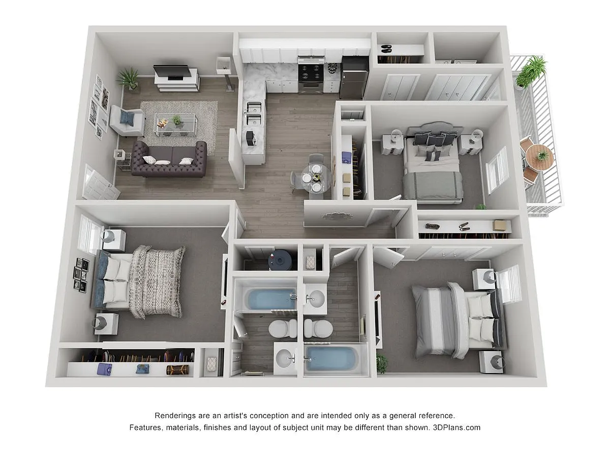 Floor plan Three Bedroom