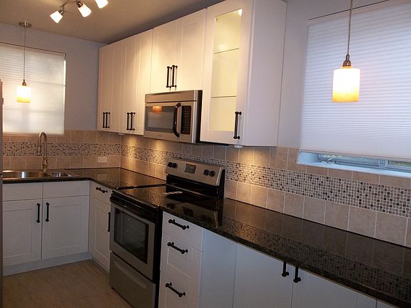 Kitchen with granite countertops