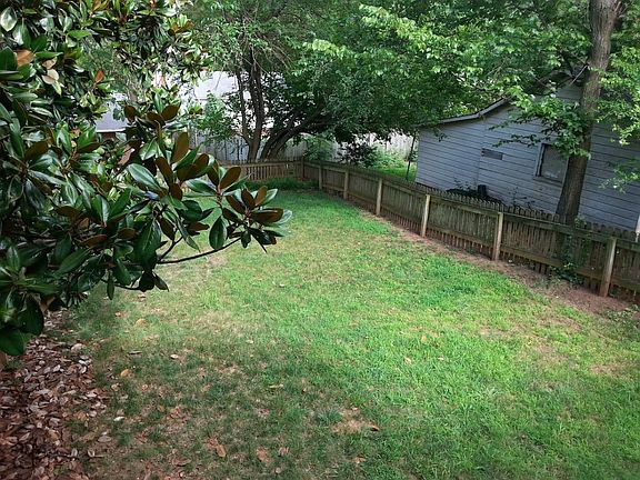 Large backyard, fenced to keep pets secure.