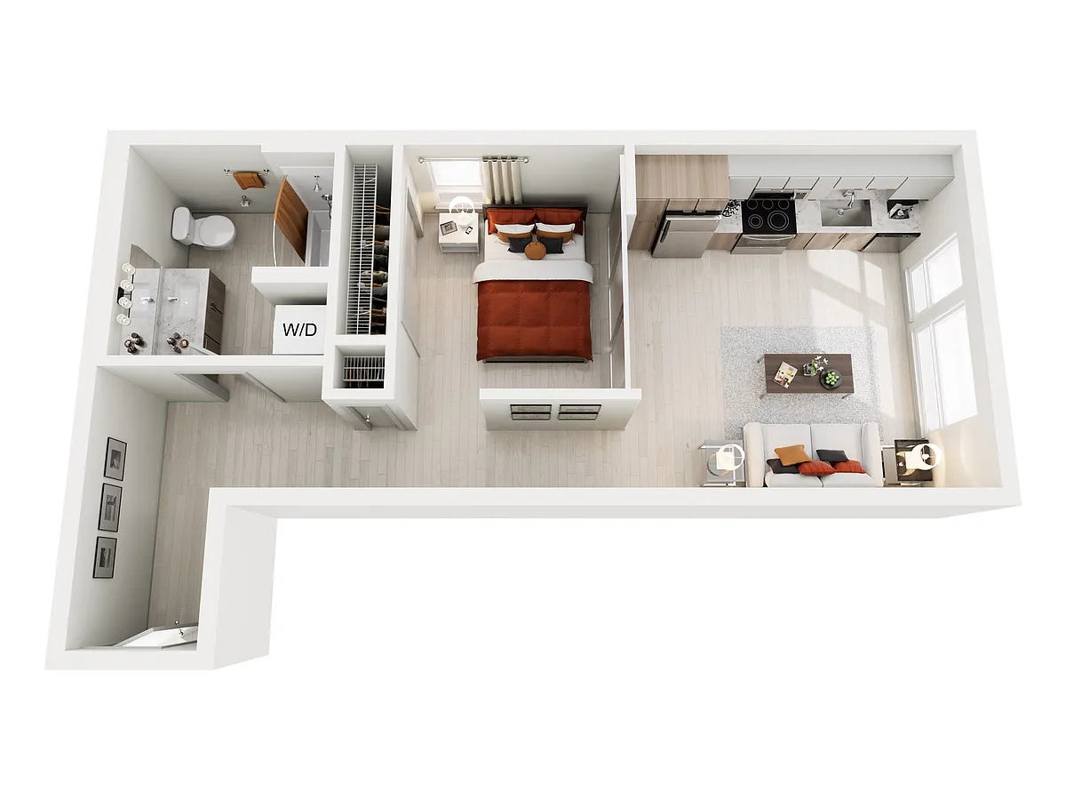 Floor plan 1x1 Urban ZA 601