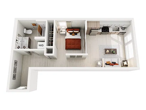 Floor plan 1x1 Urban Z MHA 60%