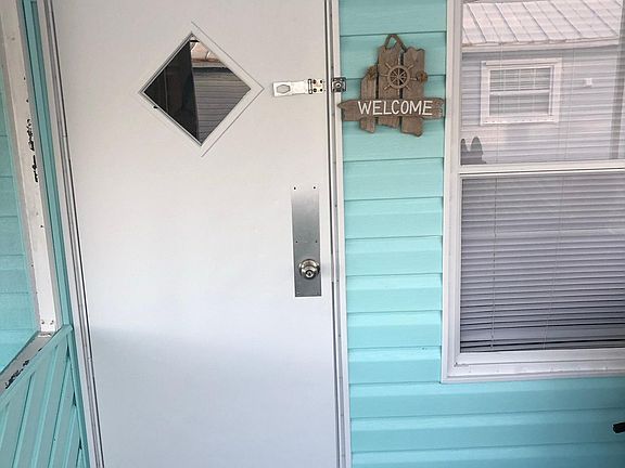 Front door in screened area