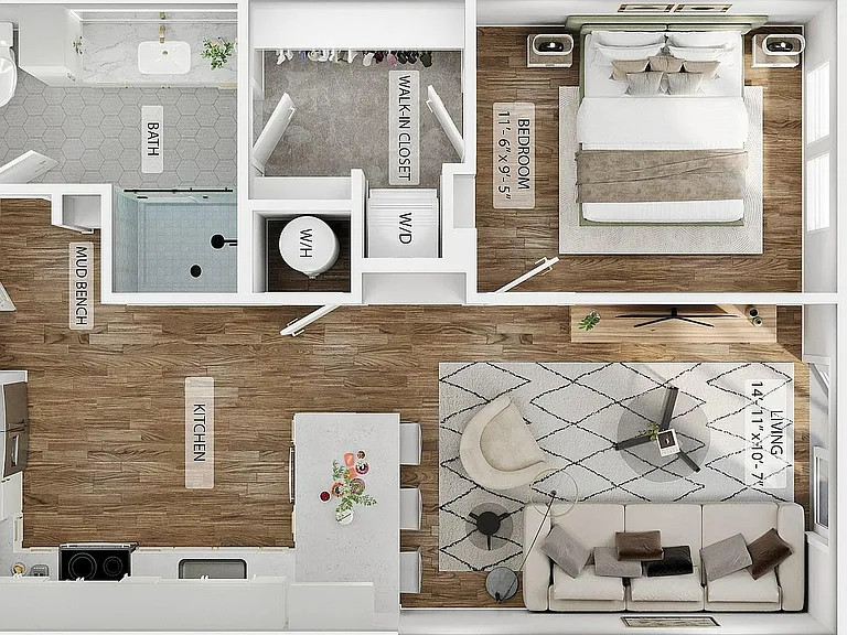1BR/1BA - A1 1BR/1BA - A1