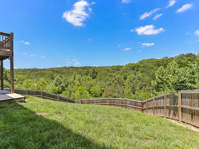 Fenced back yard
