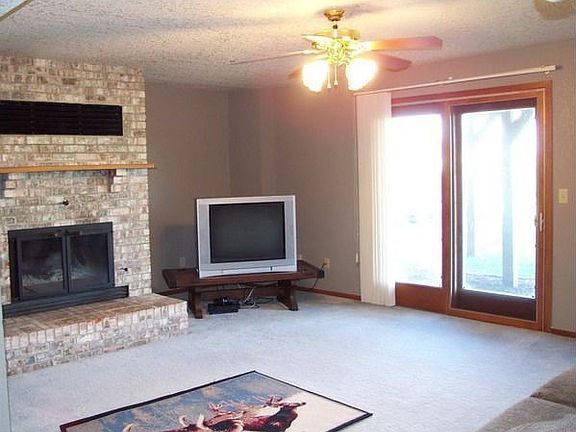 Family room with fireplace
