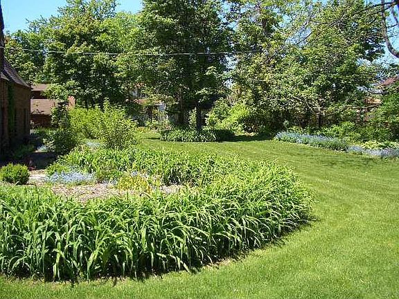 Double lot with perennial gardens