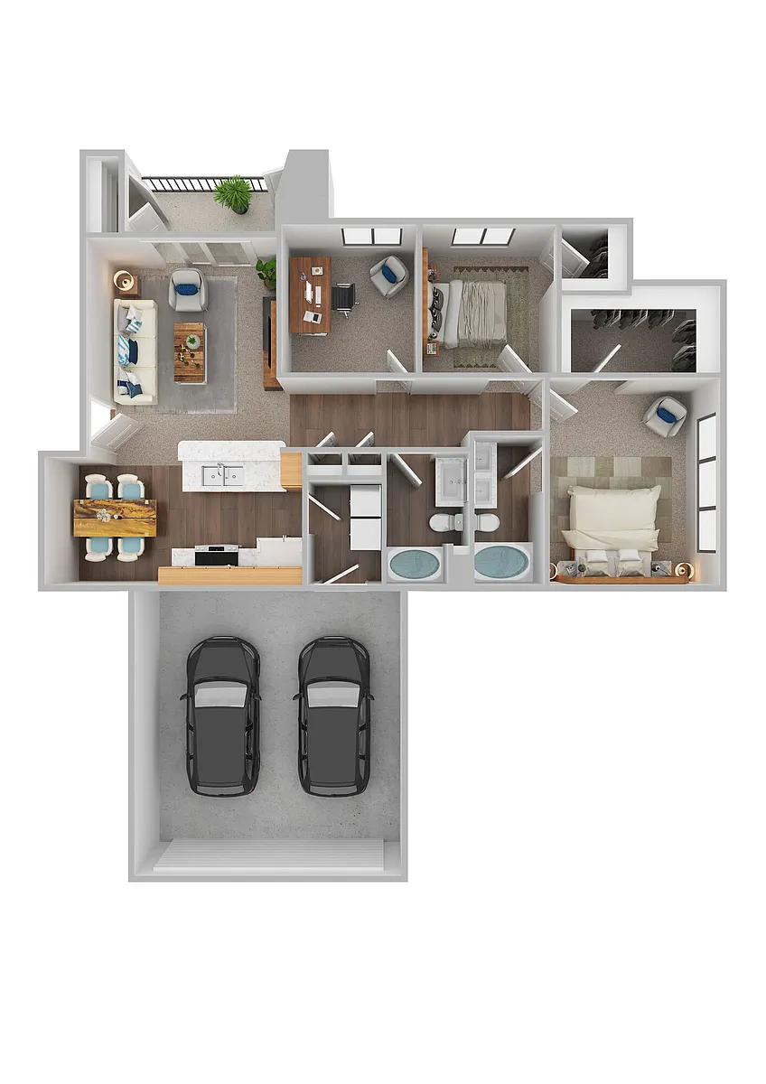 Floor plan The Sonoma w/ 2-Car Attached G