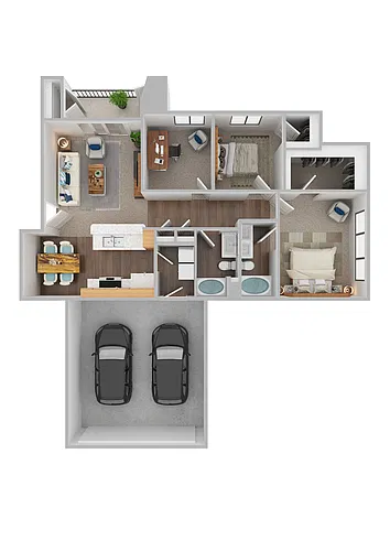 Floor plan The Sonoma w/ 2-Car Attached G