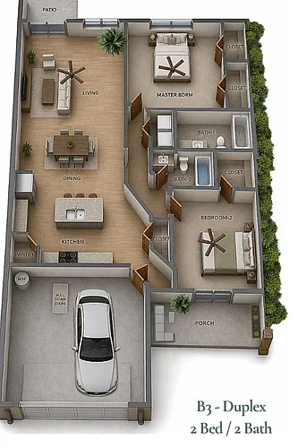 Floor plan B3 - Duplex