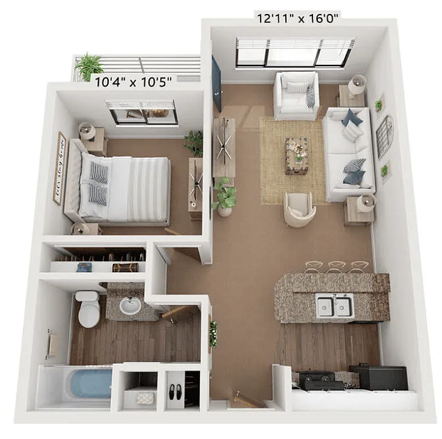 Floor plan Flatirons (Affordable/Income Qualifying)