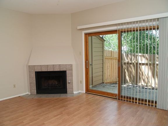 Tiled fireplace in living room