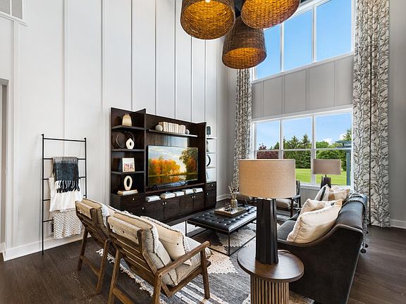 Stunning two-story great room with natural light