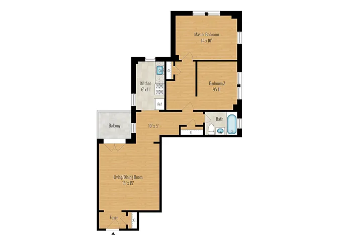 Floor plan 2 Bedroom