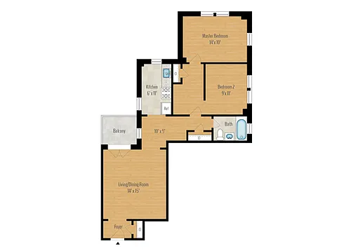Floor plan 2 Bedroom
